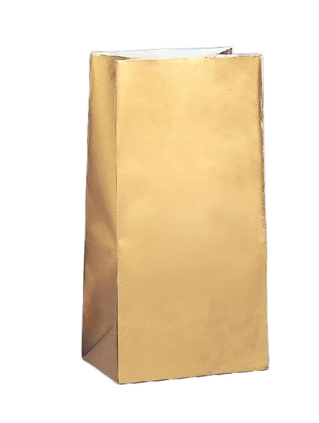 (10) Gold Paper Bags