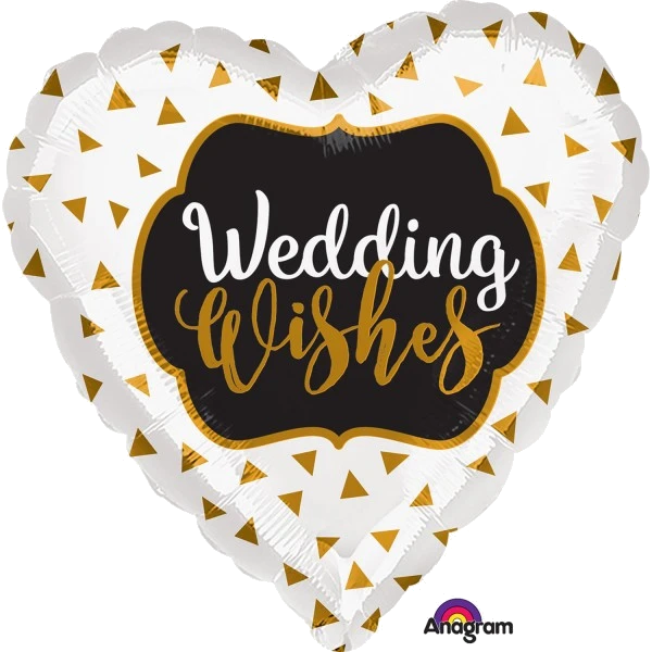 WEDDING WISHES GOLD 18IN FOIL
