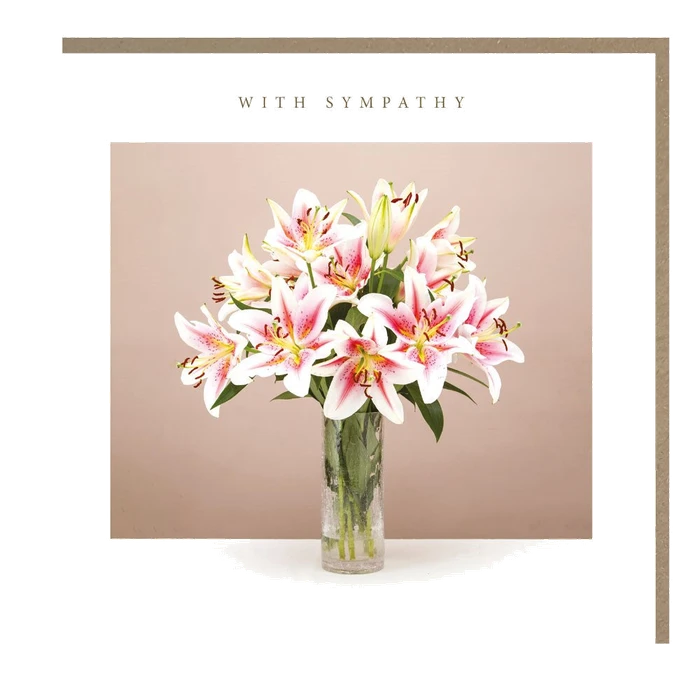 With Sympathy - Lillies - Matte