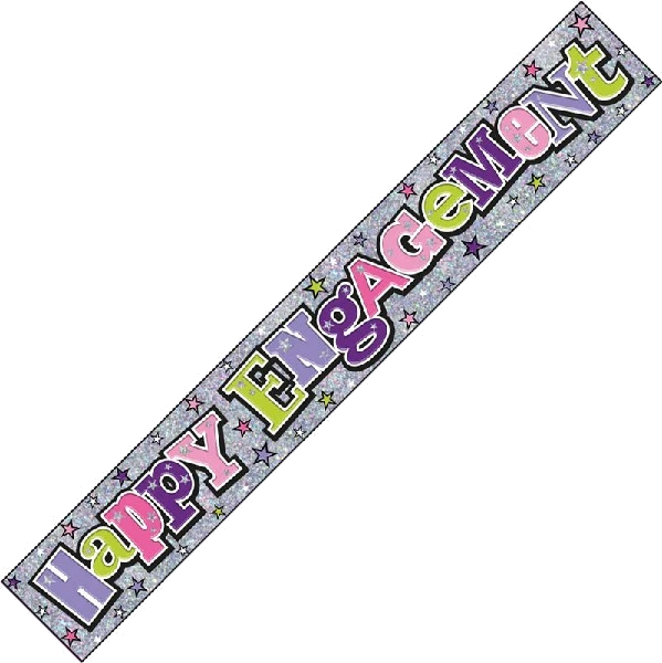 ENGAGEMENT 9FT FOIL BANNER