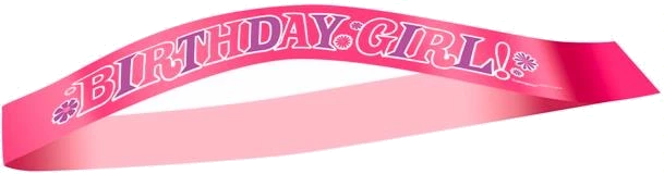 Birthday Girl Satin Sash