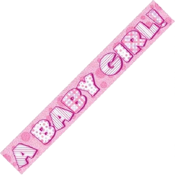 12FT BABY GIRL PRISMATIC BANNER