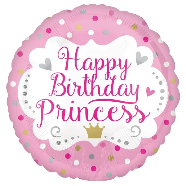18In Happy Birthday Princess Foil Balloon
