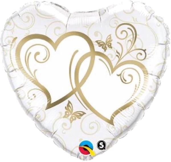 ENTWINED HEARTS GOLD 18IN FOIL
