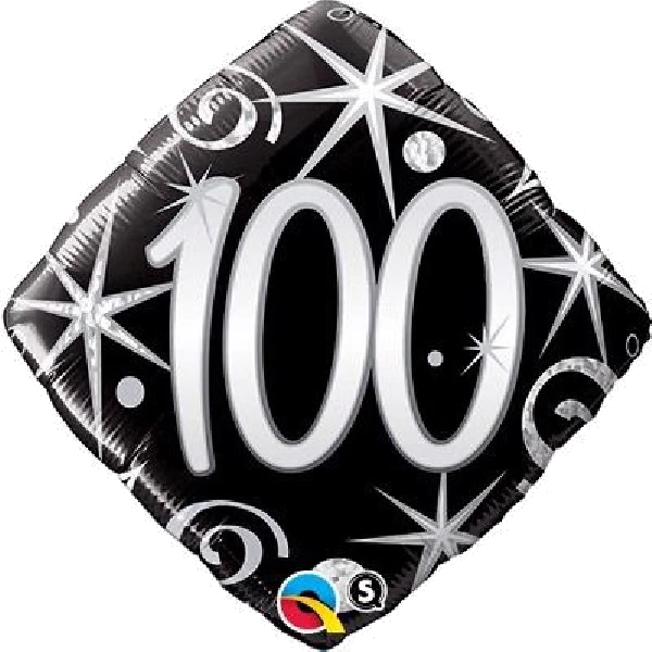 100TH ELEGANT SPARKLES & SWIRLS 18IN FOIL