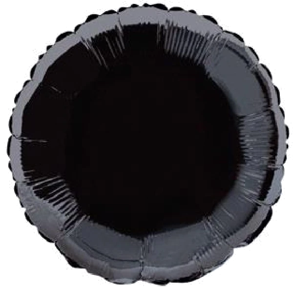 Black Round 18In Foil Balloon