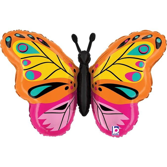36In Colorful Butterfly Foil Balloon
