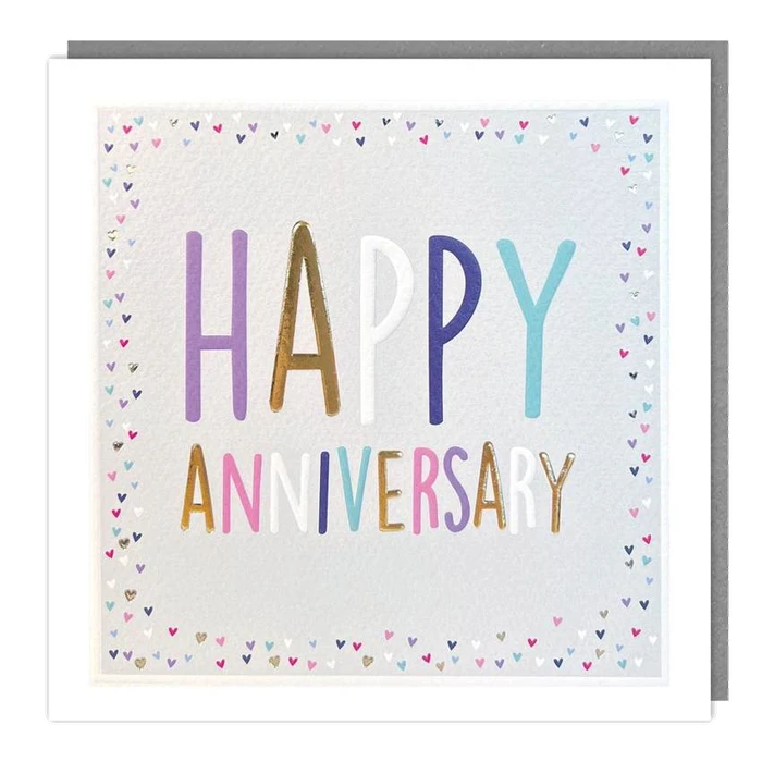 Sparkle - Blank - Anniversary - Heart - Foil/Emb