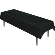 BLACK PLASTIC TABLECOVER