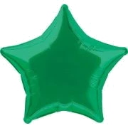 20In Green Star Foil Balloon