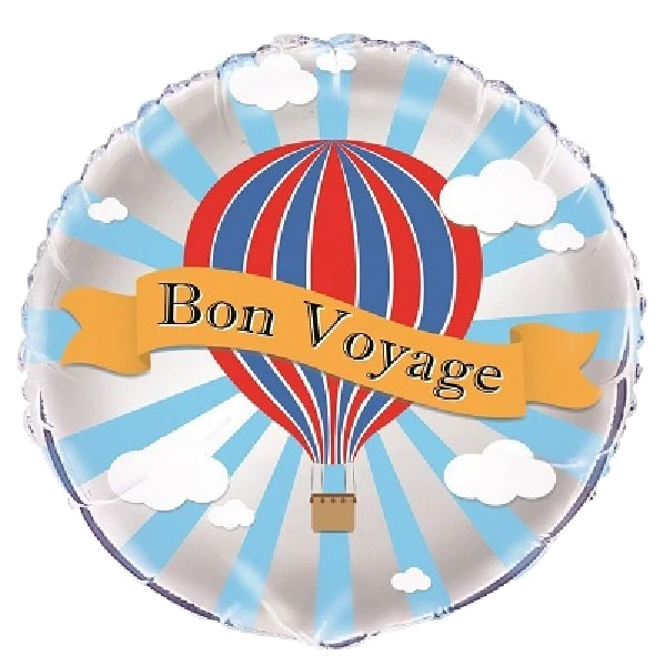 18IN HOT AIR BON VOYAGE FOIL BALLOON