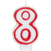Deluxe Numeral No.8 Birthday Candle