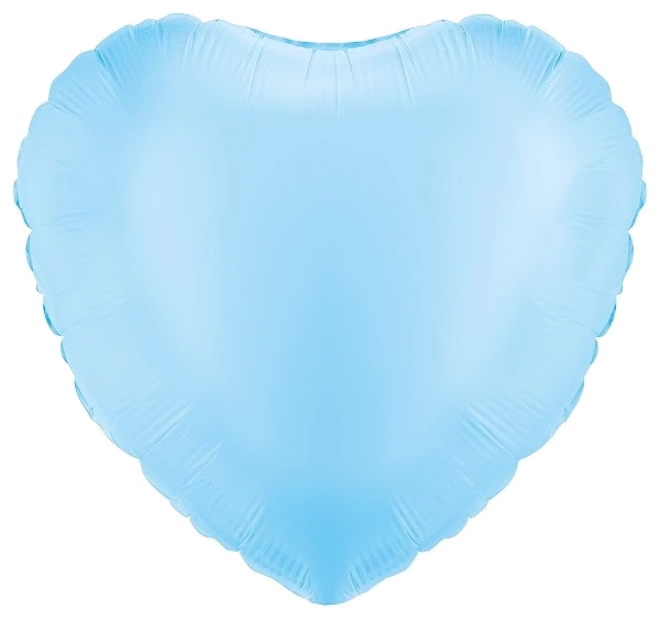 18In Lt. Blue Heart Foil Balloon