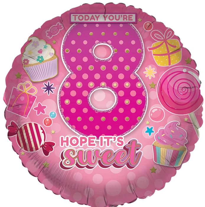 18In Age 8 Female Foil Balloon