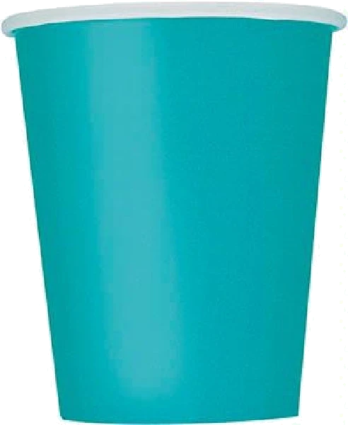 14PK CARIBBEAN TEAL 9OZ CUPS