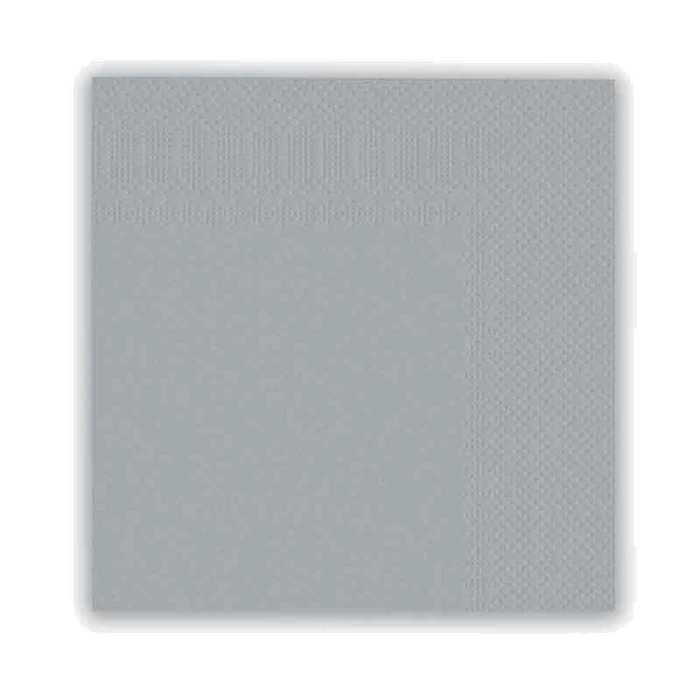 16PK 33cm SILVER NAPKINS