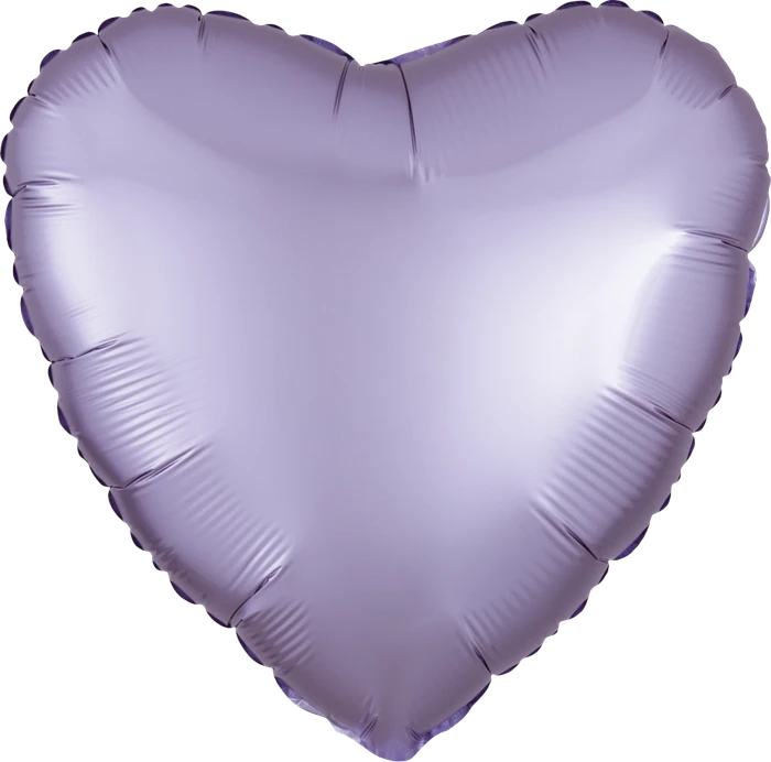 18In Satin Luxe Pastel Lilac Heart Foil