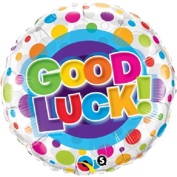 GOOD LUCK DOTS 18IN FOIL BALLOON