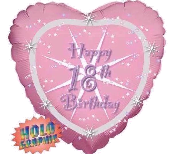 HEART 18TH BIRTHDAY FOIL BALLOON