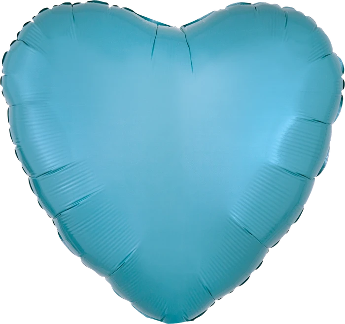 18In Caribbean Blue Heart Foil