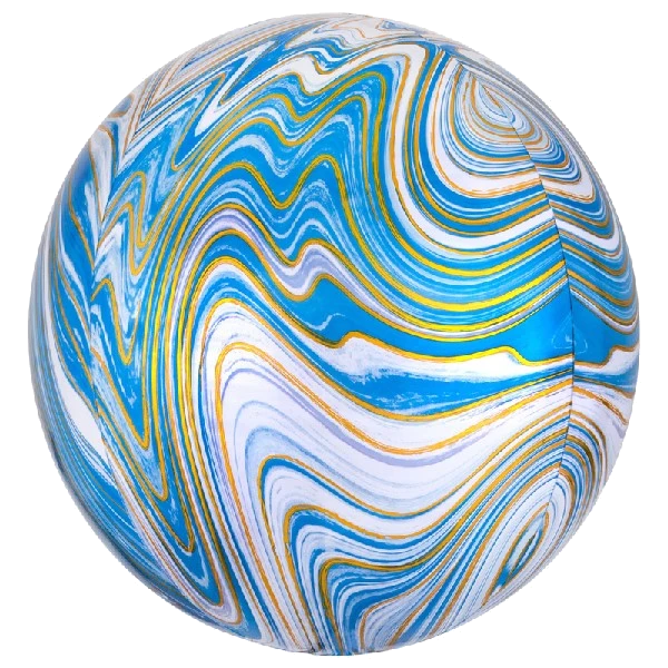 Xl Blue Marblez Foil Balloon