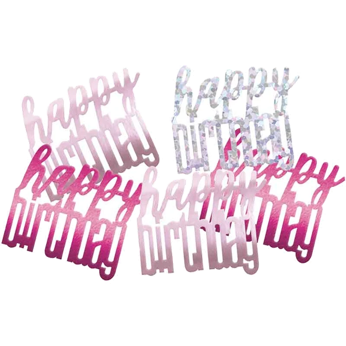5Oz Glitz Pink Happy Birthday Confetti