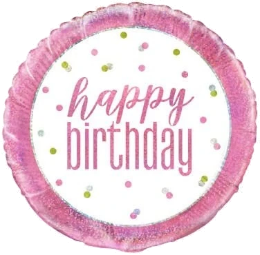 18In Glitz Rose Gold Birthday Foil Balloon