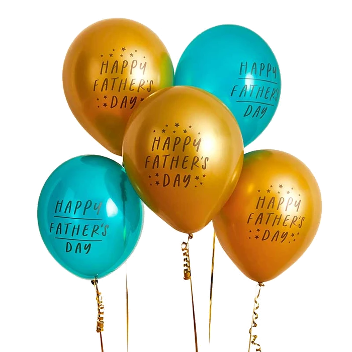 5Pk 12In Happy Fathers Day Balloons