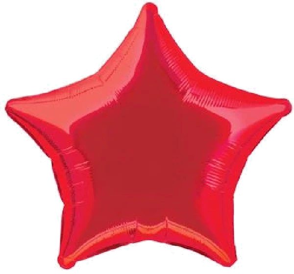 20In Red Star Foil Balloon