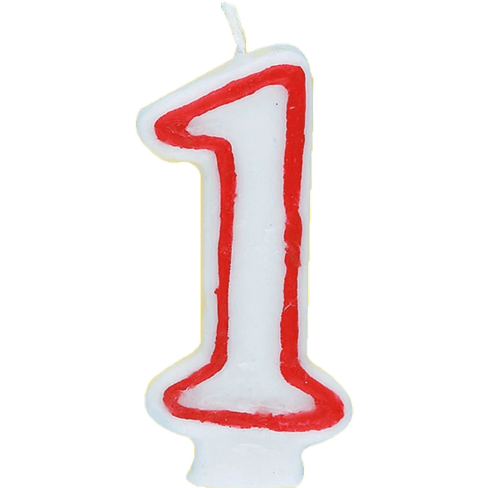 Deluxe Numeral No.1 Birthday Candle