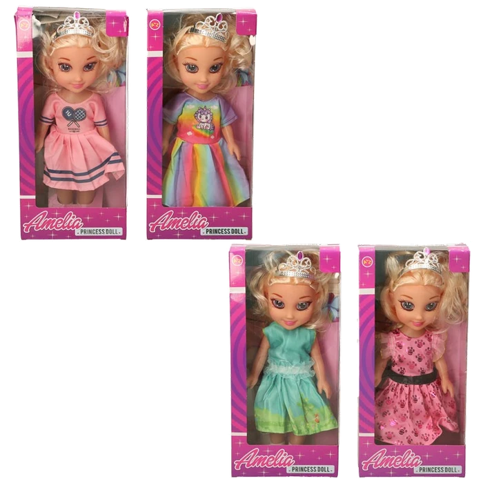 PRINCESS DOLL 26CM 4 ASSORTED