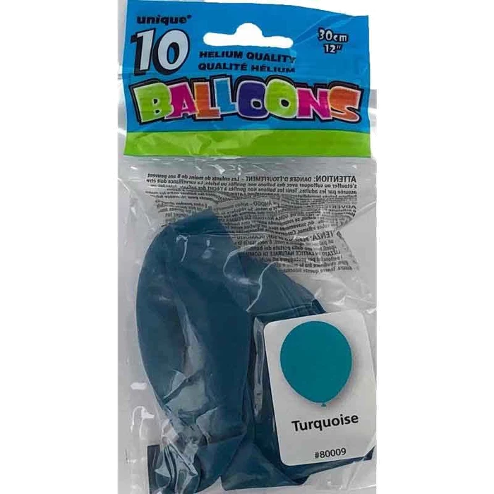 (10) 12In Turquoise Balloons