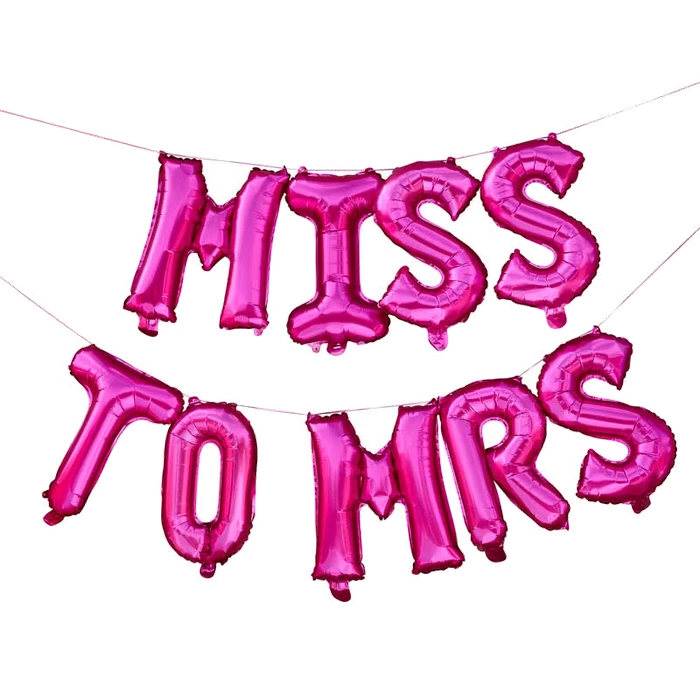PINK "MISS TO MRS" FOIL