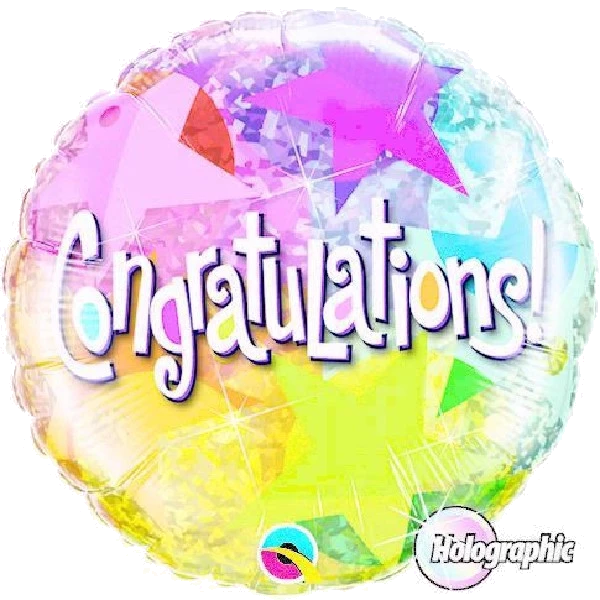 CONGRATULATIONS HOLO 18IN FOIL