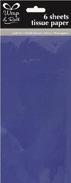Eurowrap Tissue Paper 6Shts Dark Blue
