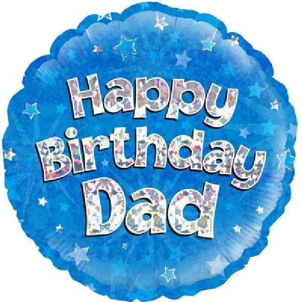 HAPPY B/DAY DAD BLUE 18IN FOIL