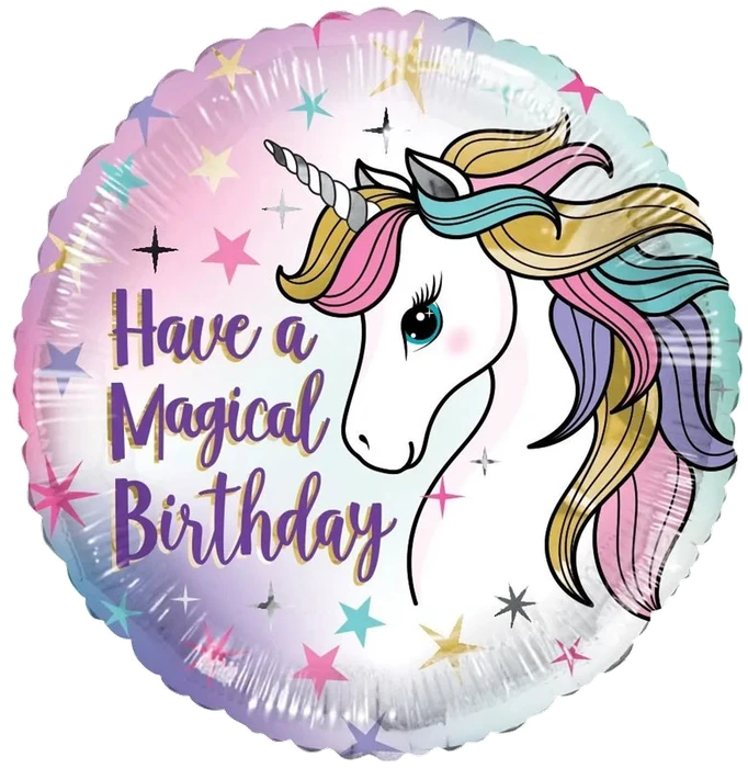 18In Have A Magical Birthday Unicorn Eco Foil Balloon