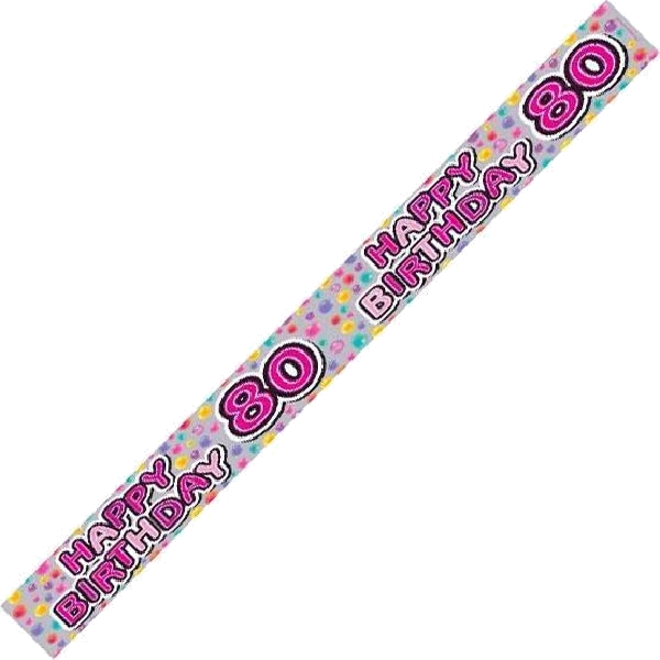 AGE 80 FEMALE 9FT BANNER