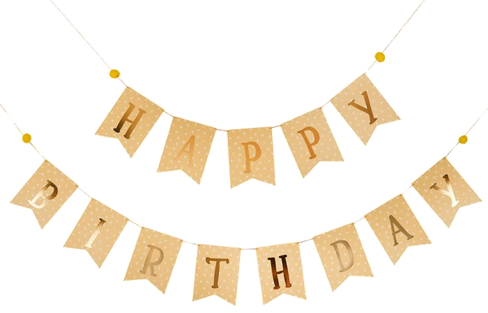 2.5M Happy Birthday Flag Bu