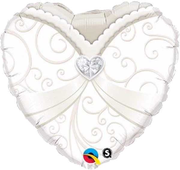 WEDDING GOWN 18IN FOIL BALLOON