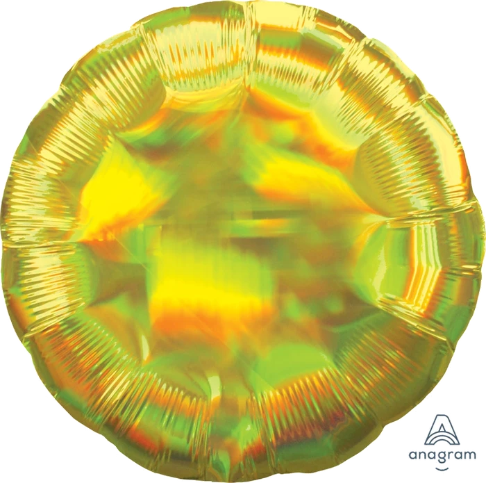 18In Iridescent Yellow Circle Foil