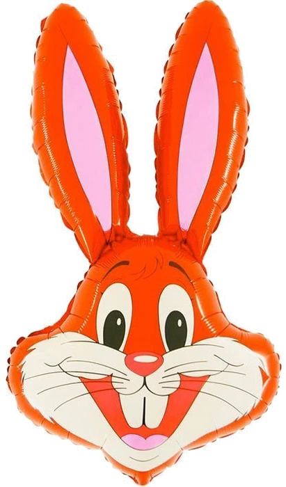 36In Red Rabbit Shaped Foil Balloon