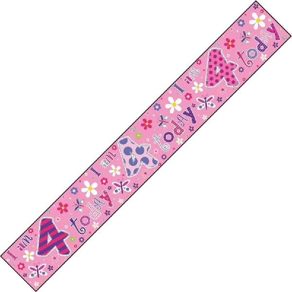 9FT AGE 4 GIRL WALL BANNER