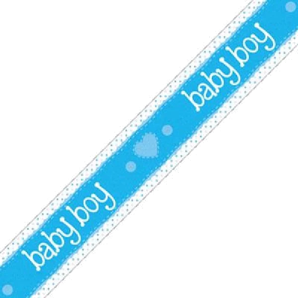9FT ITS A BOY PASTEL HEART BANNER