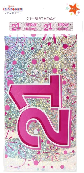9FT FEMALE 21ST BIRTHDAY BANNER