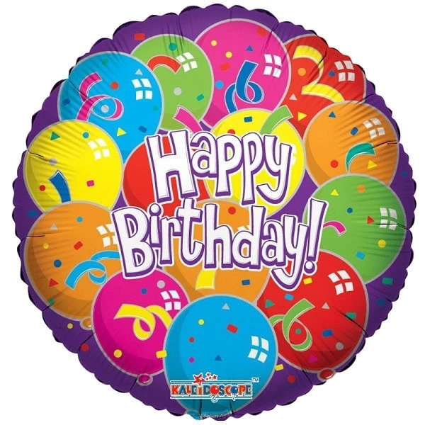 18IN BIRTHDAY LOTS OF BALLOONS FOIL