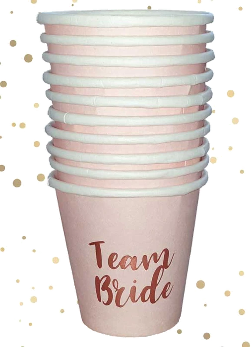 (10) Rose Gold Team Bride Drinking Shot Cups