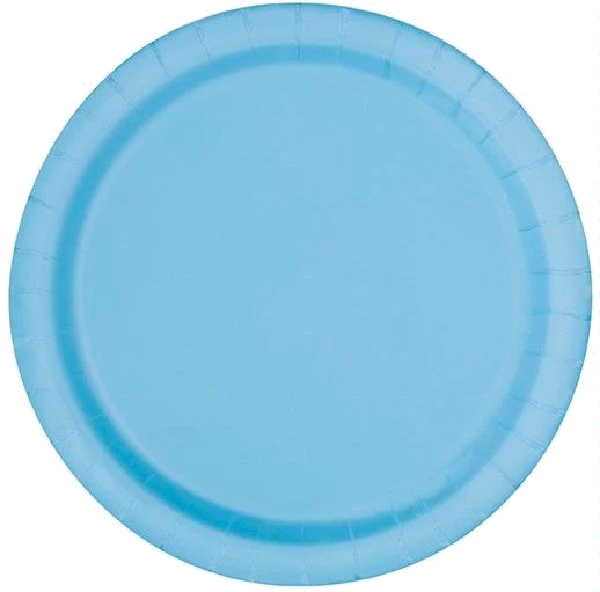 16PK 9IN POWER BLUE PLATES
