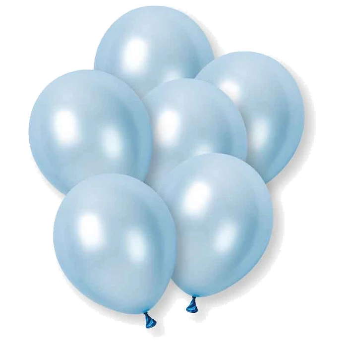 8PK 12in SKY BLUE PEARLISED BALLOON