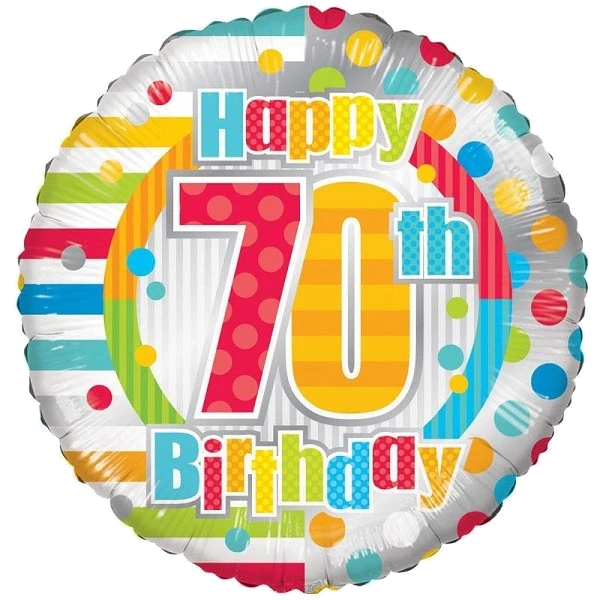 18IN UNISEX HAPPY 70TH BIRTHDAY FOIL